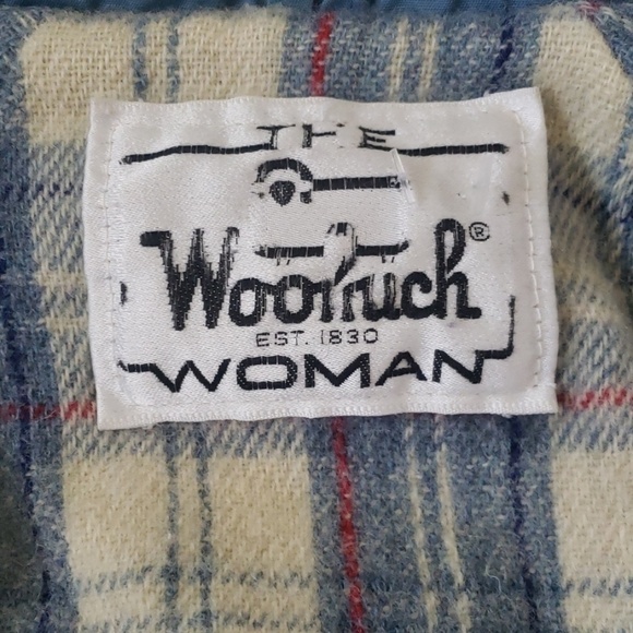 Vintage 60s Woolrich blue coat with plaid accent details - Picture 7 of 9